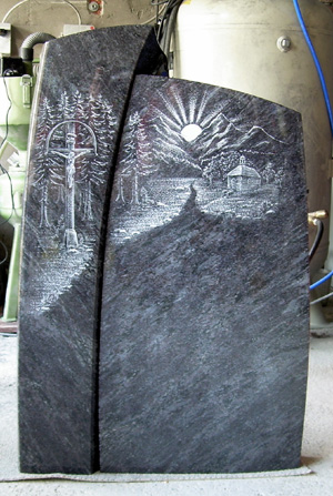 Landschaft mit kapelle